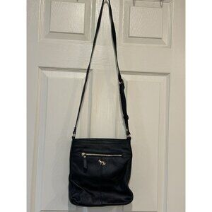 Emma Fox Black Leather Crossbody